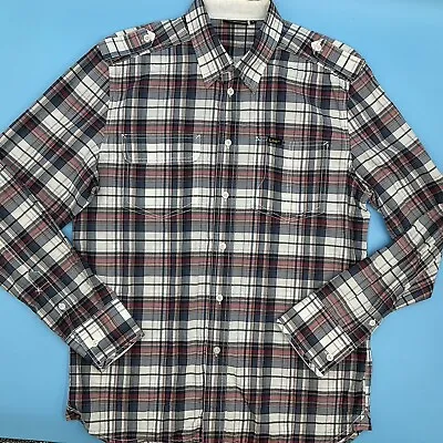 Lee Men’s Check Button Casual Double Pocket Cotton Shirt - Large  • $24.80