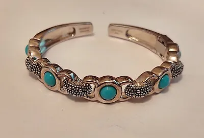 Michael Dawkins Starry Night 925 Sleeping Beauty Turquoise Cuff Bracelet ((C70)) • $225