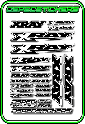 Xray Rc A5 Sticker Sheet Nt1 T4 Xb9 Rx8 Electric Nitro Car Decals R/c Black W • $5.44