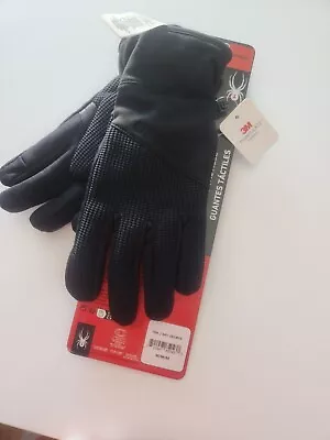 Spyder 3M Thinsulate Medium Black Core Contact Gloves Touchscreen Compatible • $17