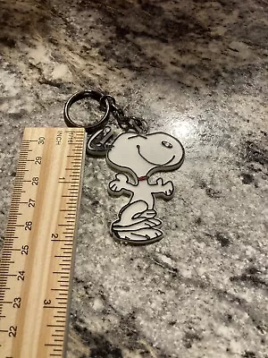 Vintage 1958 Black & White Aviva Peanuts Snoopy Key Ring • $10