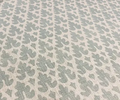 Quadrille Neutral Soft French Green On Tint  Volpi  Printed Linen Fabric • $220