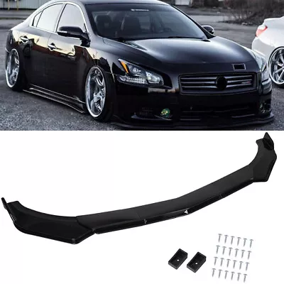 Glossy Blk Front Bumper Lip Spoiler Splitter Diffuser Body Kit For Nissan Maxima • $52.95