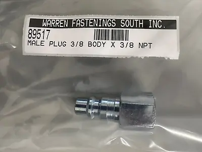 Male Plug 3/8 Body X 3/8 Npt • $65.22