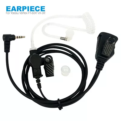 Covert Earpiece Mic Acoustic Tube For Yaesu Vertex Walkie Talkie Radio FT-60R 3R • $22.25