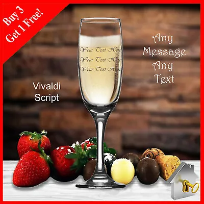 Personalised Engraved Champagne Glass Birthday Gifts 18th 21st 30th 40th 50th  • £13.50