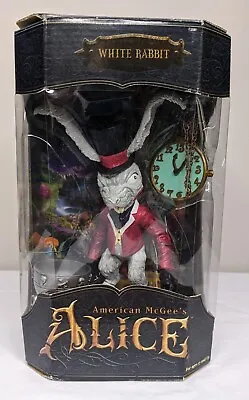 Rare American McGee's Alice White Rabbit Red Jacket Figure NIB EA 2003 • $99.95
