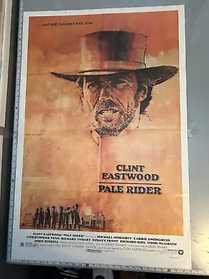 PALE RIDER Original One Sheet Movie Poster 27x41 CLINT EASTWOOD Folded • $114.99