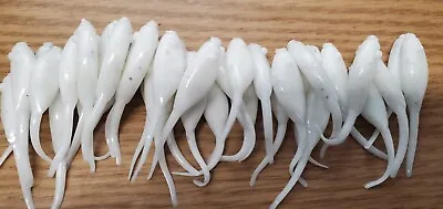 2  Crappie Shad 35 Pack Grubs Crappie Lures Jigs  Garlic Scent    (white) • $7.99