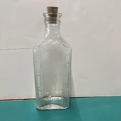Glass Bottle Lyric 8 Measurements Medicine With Cork • $3.50