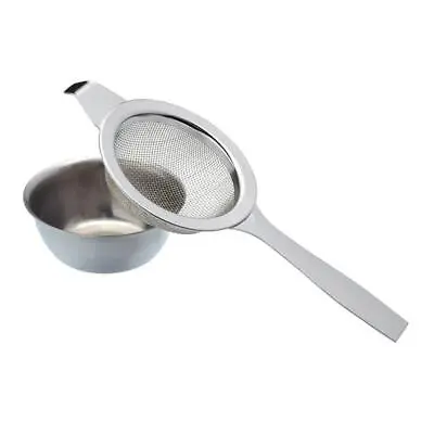 Tea Strainer Fine Mesh Stainless Steel Loose Leaf Tea Infuser Sieve With Cup • $4.99