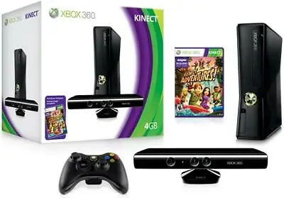 Xbox 360 Kinect Game Bundle 4gb Complete In Box Controller Console Cords Tested • $159.99