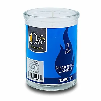 $20.63 • Buy 2 Day Yahrzeit Candle - 1 Pack - 48 Hour Kosher Yahrtzeit Memorial And Yom Ki...