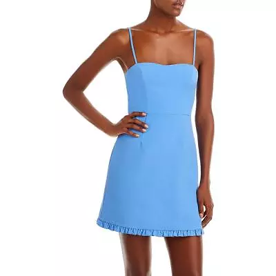 French Connection Womens Blue Square Neck Short Mini Dress 6 BHFO 0914 • $19.99