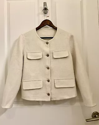 Silk Wool Jacket Coat Top Outwear New M • $150