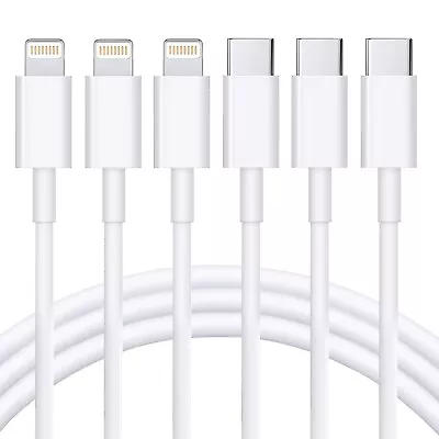 USB C To Lightning Cable 3Pack 6FT [Apple MFi Certified] IPhone Fast Charger... • $24.99