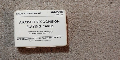 $3 • Buy Us Army Training Playing Cards- Aircraft Recognition- Vintage 1979 Training Tool