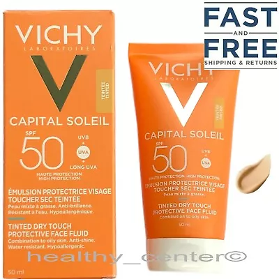 Vichy Capital Soleil BB Tinted Mattifying Dry Touch Face Fluid SPF50 50ml NIB • $23.99