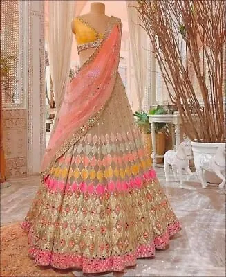 Designer Lehenga Choli Lengha Indian Bollywood Wedding Party Pakistani Wear • $35.28