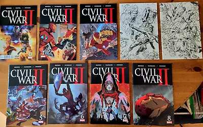 CIVIL WAR II #0-8 Complete Set Marvel Comics (2016) Bendis Marquez • $27.99