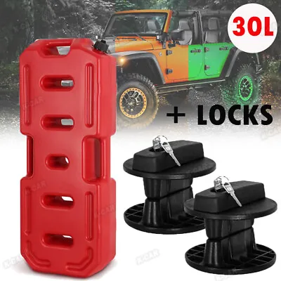 30L 8Gallon Fuel Pack Gas Can Tank Emergency Container Lock For Jeep Offroad ATV • $161.49