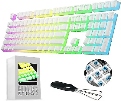 £5.90 • Buy PBT Pudding Mechanical Keycaps Gaming With Puller Double Shot 104/60/68/84 Key