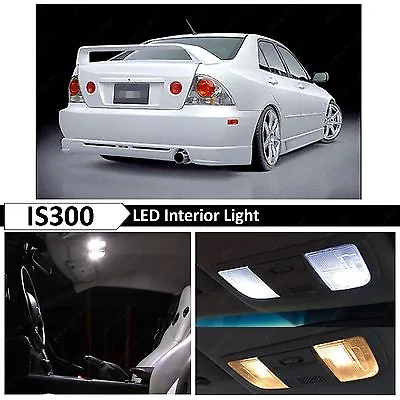 12x White Interior Map LED Lights Bulb Package Kit Fits Lexus IS300 2001-2005 • $12.89