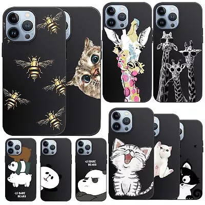 Lovely Animals Soft Case For IPhone 14 13 Pro MAX 12 Mini 11 XR 8 15 Phone Cover • £4.90