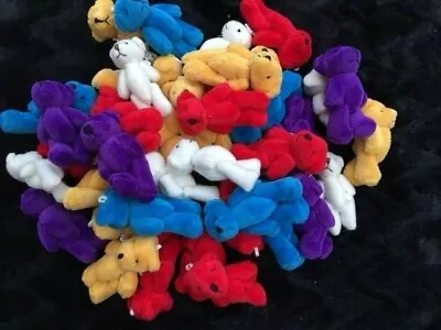 £7.99 • Buy MINIATURE TINY SMALL JOINTED 6cm HANDMADE TEDDY BEARS CREAM, RED, BLUE, MXD, ETC