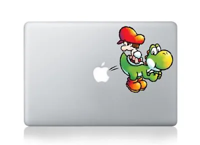 MacBook 13  15  Baby Mario & Yoshi Apple Decal Sticker Pre-2016 MB Pro/Air Only • £5.49