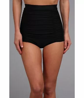 Unique Vintage Womens Monroe High Waist Bikini Bottom Black Size 2XL - • £38.57
