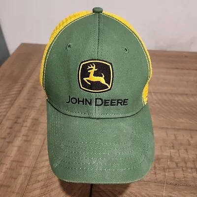John Deere Hat Cap Adjustable SnapBack Green Yellow Trucker New Virginia Tractor • $13.99