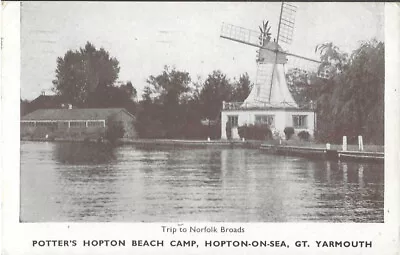 HOPTON ON SEA (Norfolk) : Advertising Card-POTTER'S HOPTON BEACH CAMPHOPTON.. • £7.50