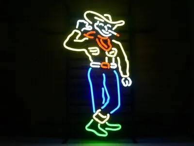 Las Vegas Cowboy VIC 20  Neon Light Sign Lamp Beer Bar Open Club Casino Decor • $130.79