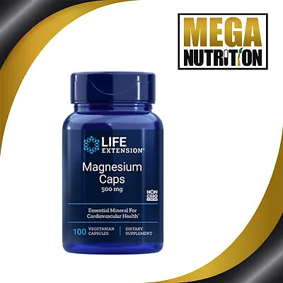 Life Extension Magnesium Caps 500mg 100 Vegetarian Capsules | Muscle Function • £16.85