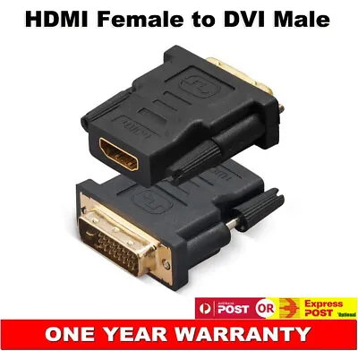 DVI Male Dual Link To HDMI Female Connector Converter PC HDTV Adapter Socket AU • $8.95