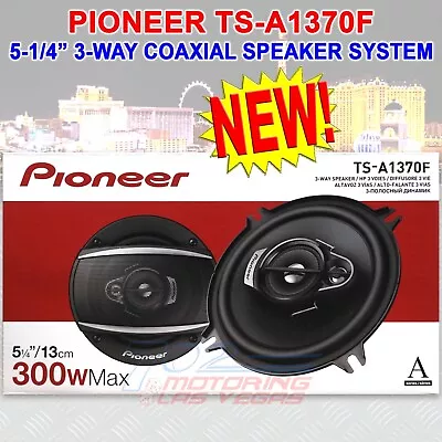 Pioneer Ts-a1370f 5.25  5-1/4 Inch 3-way Car Audio Coaxial Speakers 300 Watts • $18.88