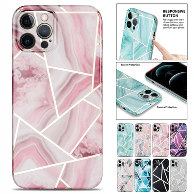 $11.99 • Buy For IPhone 13 12 11 Pro Max 8 7 XR X Plus Case Marble Shockproof Soft Thin Cover