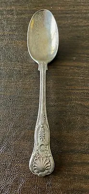 E.G. Webster & Son TRIPLE Serving Spoon 8-1/2  Ornate Shell Pattern Front & Back • $10