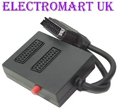 £6.90 • Buy 2 Way Switched Scart Adaptor Input Selector Switch Splitter Box