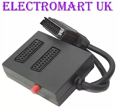 2 Way Switched Scart Adaptor Input Selector Switch Splitter Box • £6.90