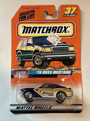 1998 Matchbox '70 Boss 302 Mustang #37 Classic Decades Series 5 Purple Dented D2 • $8.99