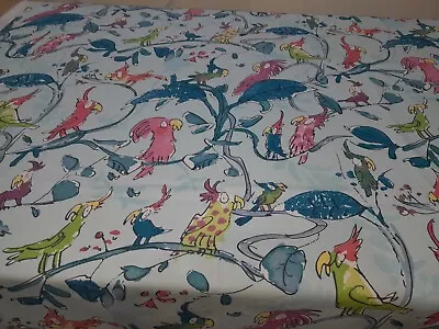  Osbourne & Little Quentin Blake Zagazoo Cockatoo Turquoise Fabric  • £30