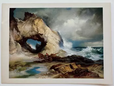 Vintage Thomas Moran 5x7 Small Print Treasure Island Cavern Ocean Waves • $5.99