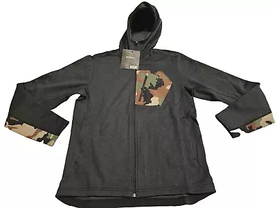 Simms CX Hoody Hoodie Men's Medium Full Zip Black Camo New Tags Water Resistant  • $59.99