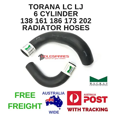 Torana Lc Lj 6 Cylinder Holden Radiator Hoses 138 161 186 173 202 • $39.50