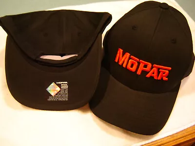 Mopar Vintage Embroidered Black W/red Adj Hat Officially Licensed Cfs New In Stk • $19.95