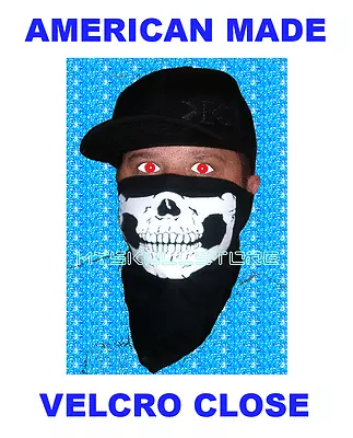 VELCRO®Brand ADJUSTABLE ADULT SKULL FACE BUG WIND MASK FOR BIKER MOTORCYCLE SKI  • $19.95