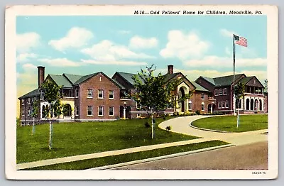 Postcard - Meadville Pennsylvania - Odd Fellows Home For Children 1940s (Q36) • $3.49