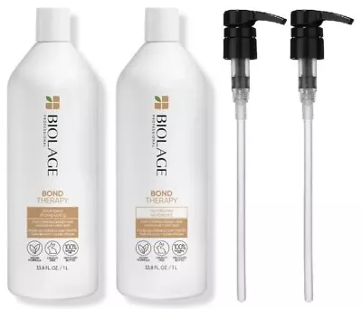 Biolage Bond Therapy Shampoo & Conditioner 1000ml/1000ml + PUMPS • £49.19